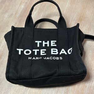 Marc Jacobs Black Canvas 'The Tote Bag' Mini Tote